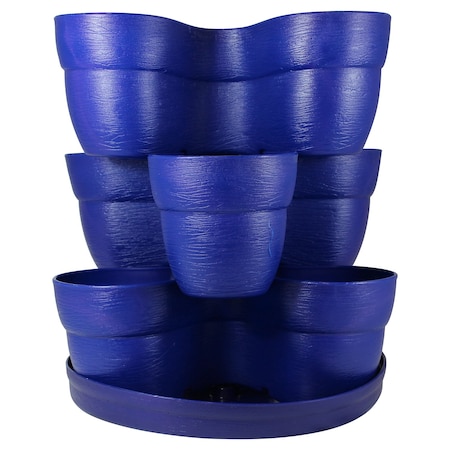 Emsco Bloomers Fioriera Da Ringhiera Impilabile – Tower Planter Capacità 9 Piante – 60 Cm – Adatta A Balconi E Ponti – Terra Cotta